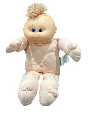 Cabbage Patch Kids 1978/1982 Vintage Soft Plush Doll With Yarn Hair, Blue Eyes,